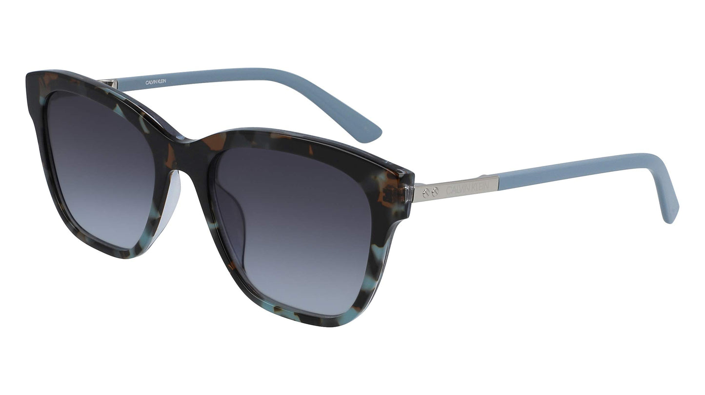 Calvin Klein Gradient Square Women Sunglasses - (Ck 19524 454 55 S |55| Blue Color Lens)