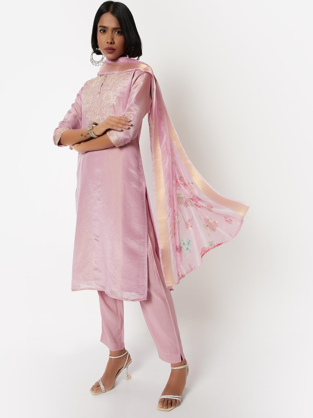 Max Women's Cotton Blend Kurta Set