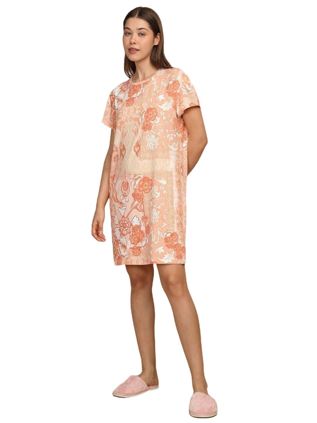 Sweet Dreams Women Printed Night Dress