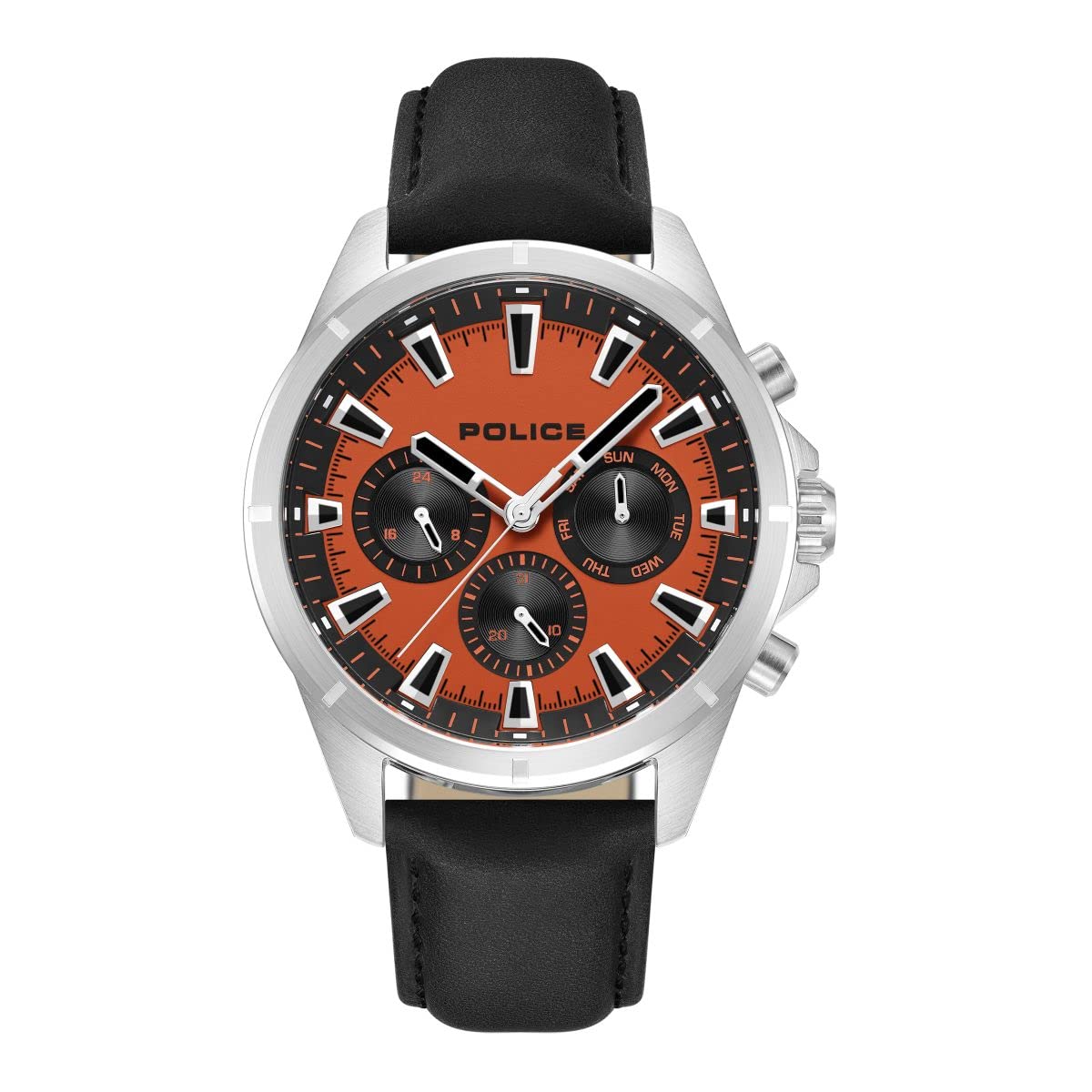 Police Analog Orange Dial Men's Watch-PLPEWJF0005804