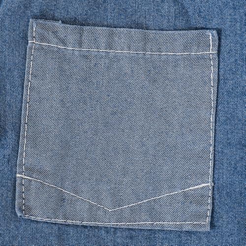 Hopscotch Boys Blue Short Sleeves 2-Pc Bold Text Denim Shorts Set For Ages (2-3 Years)