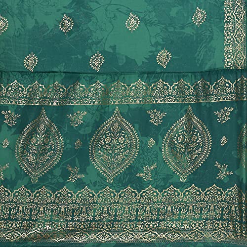 BIBA WOMEN PRINTED FITTED SALWAR KURTA DUPATTA(SKDSUMMER G8042_GREEN_38)