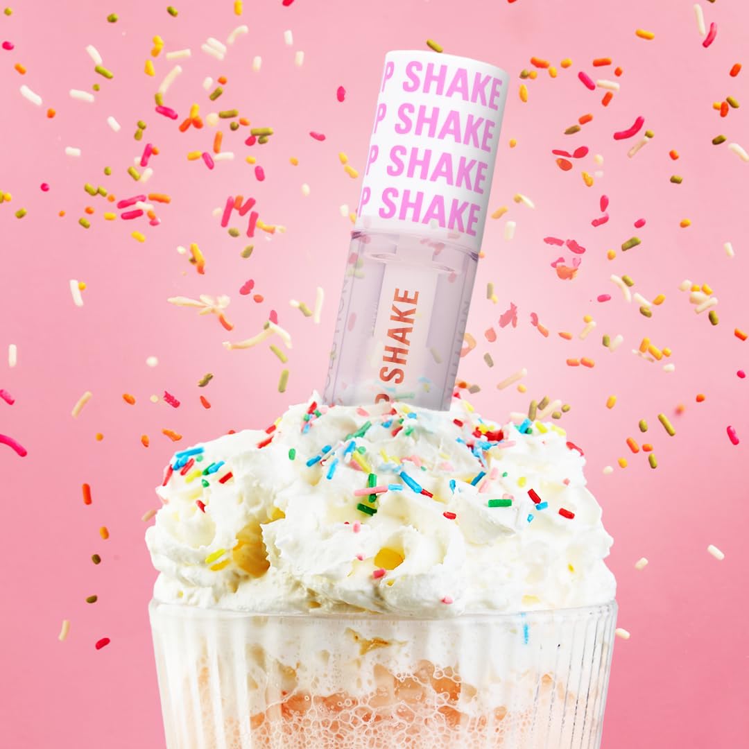 Makeup Revolution Lip Shake Clear Sprinkles Long Lasting,Smoothening, Moisturizing, Lip Gloss