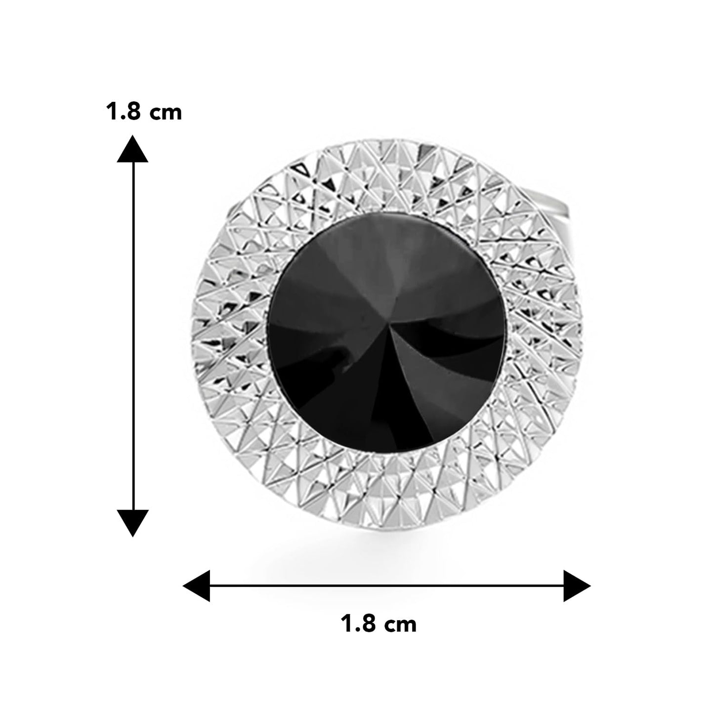 Peora Black Two Tone Cufflinks Set Stylish Wedding Business Accessories for Men & Boys - Valentines Gift for Him