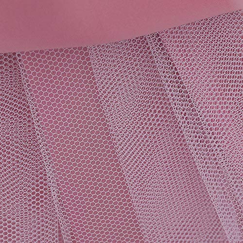 Hopscotch Baby Girls Polyester And Viscose Sleeveless Solid Slim Fit Party Knee Length Dress In Pink Color For Ages 6-12 Months Clothing Set (Srs-3157874)