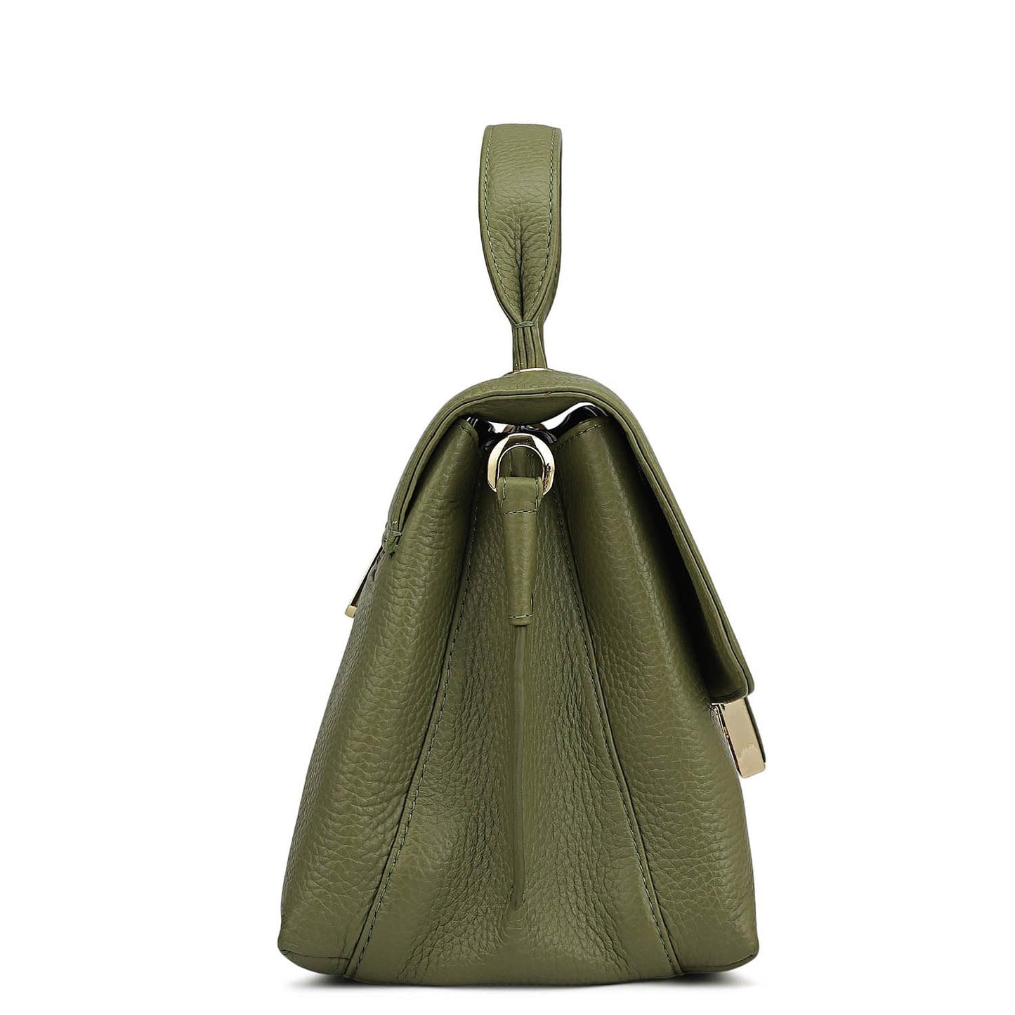 Da Milano Leather Satchel for Women - Green