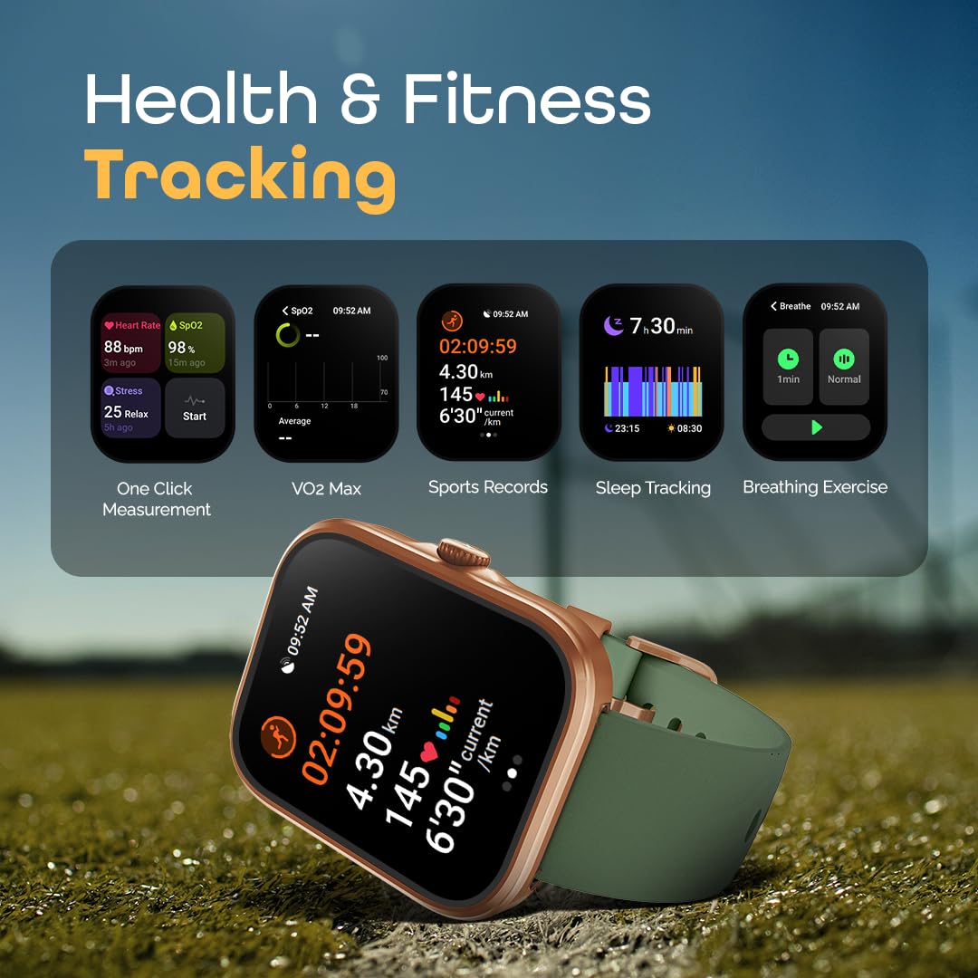 Fastrack Discovery Smart Watch, 4.9 CM AMOLED Display, SingleSync BT Calling, Built-in GPS, 100+ Multisport, Auto Recognition of Multisport, 5 Days Battery Life, 100+ Smartwatch Faces (Blue)