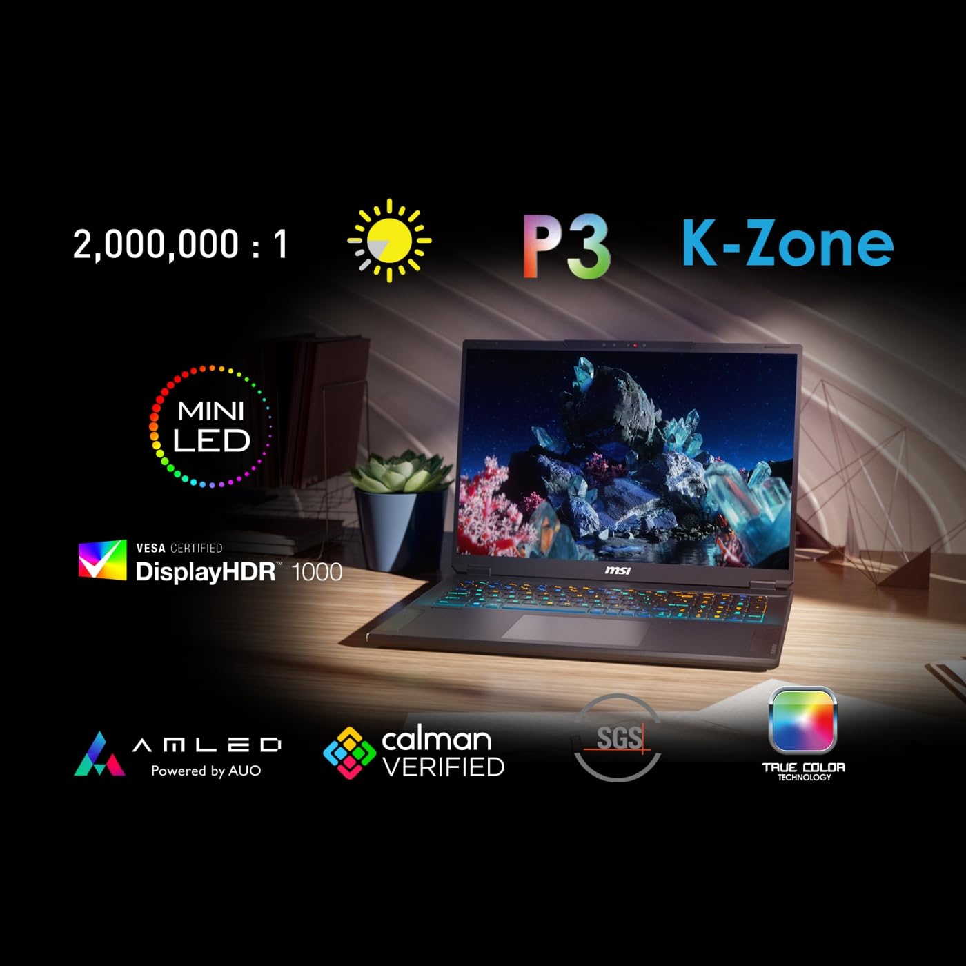 MSI Stealth 18 AI Studio,Intel 1st. Gen Ultra 9 185H,Built-in AI,46CM 16:10 UHD+ MiniLED120Hz Gaming Laptop(32GB/2TB NVMe SSD/Windows 11 Home/NVIDIA GeForce RTX 4090/Midnight Black/2.89Kg),A1VIG-022IN