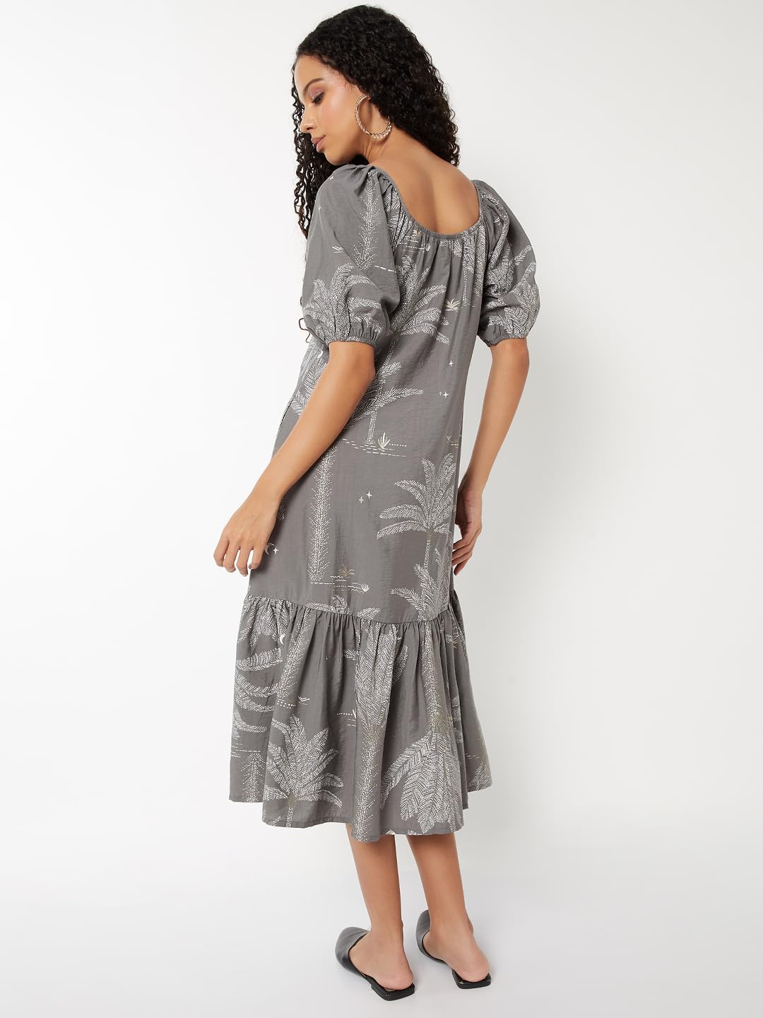 Max Women's Polyester A-Line Below The Knee Dress