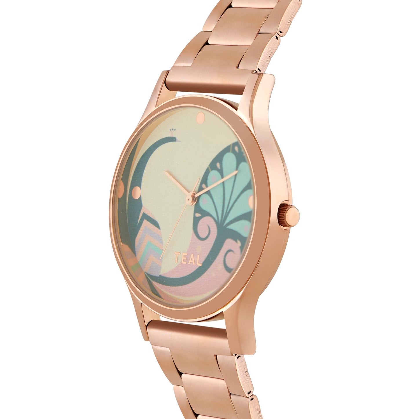 TEAL BY CHUMBAK Round Dial Analog Hand Watch for Women, Gifts for Women/Girls/Ladies, Stylish Fashion Watch for Casual/Work