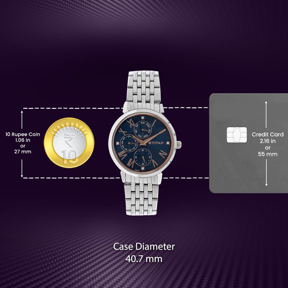 Titan Ladies Neo - Ii Analog Blue Dial Women's Watch NM2569SM01/NN2569SM01