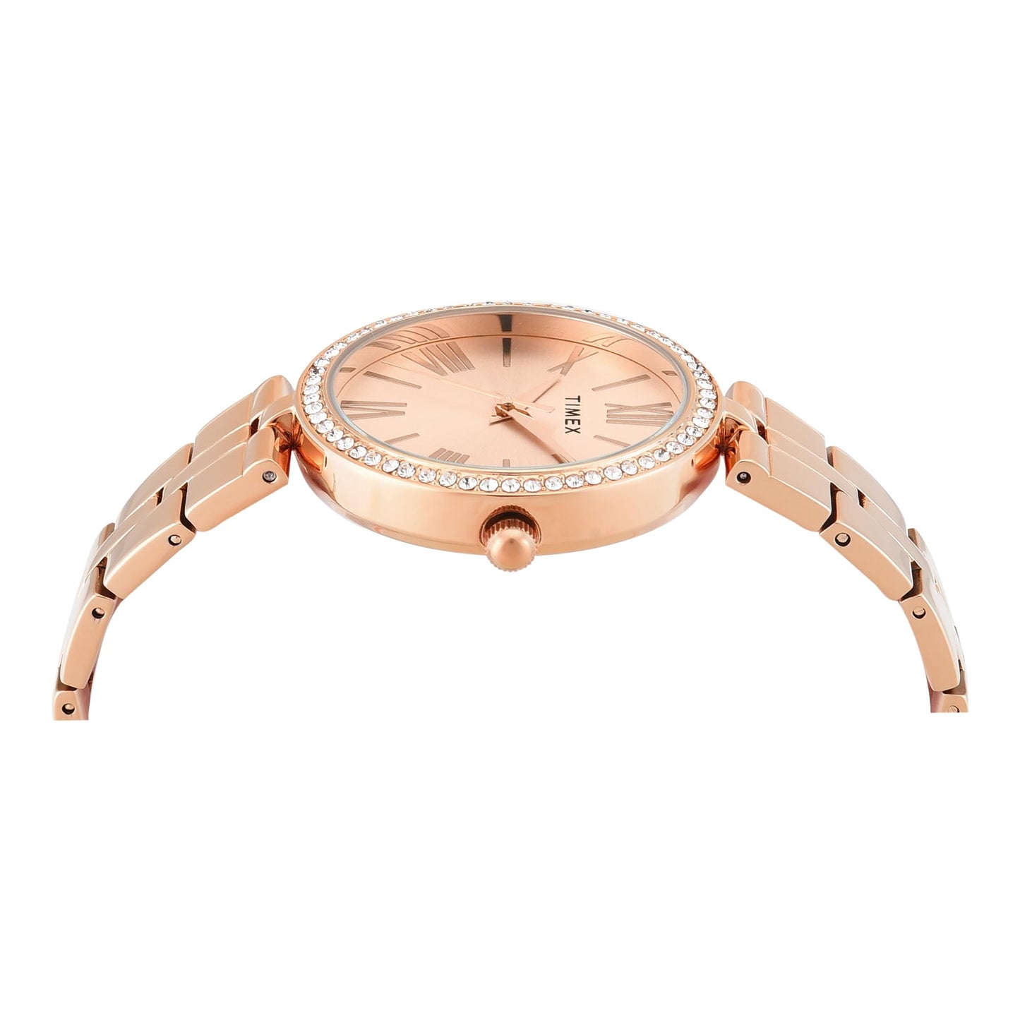 TIMEX Rose Gold Round Dial Analog Women's Watch - TWEL22502