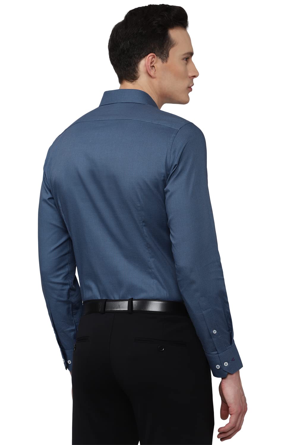 Van Heusen Men's Slim Fit Shirt (VHSFRSLB447781_Navy 42)