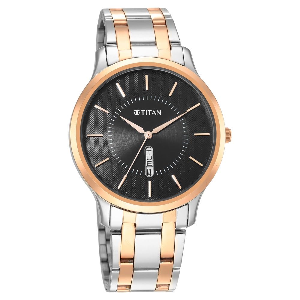 Titan Black Dial Analog Watch for Men-NR1825KM02