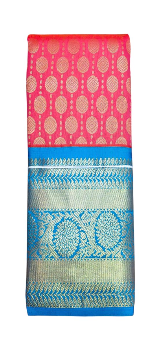 SREE KUMARAN Women's Kanchipuram Silk Pure Pattu Sarees With Blouse (VSK334-1)