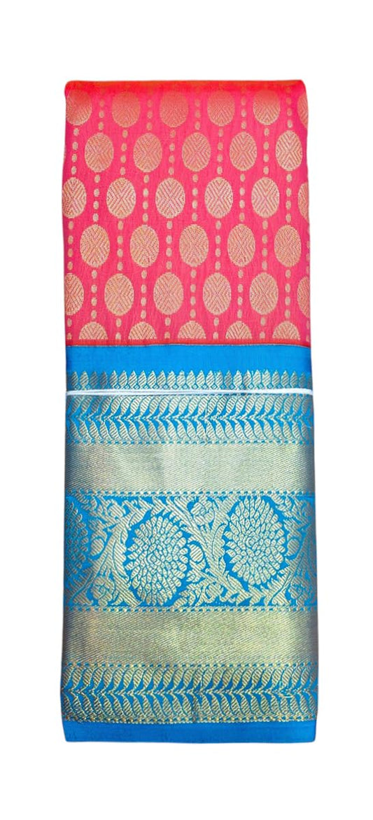 SREE KUMARAN Women's Kanchipuram Silk Pure Pattu Sarees With Blouse (VSK334-1)