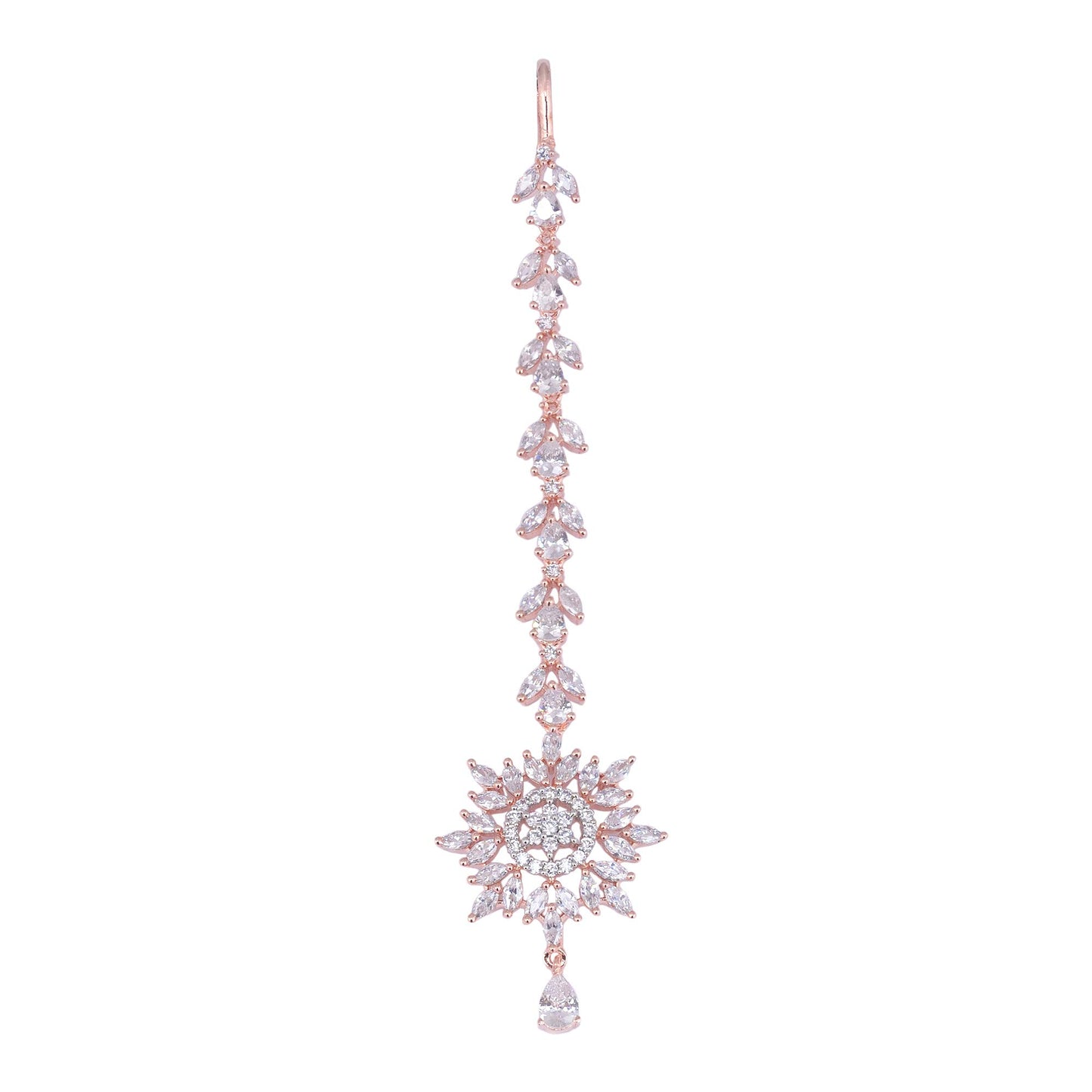 Saraf RS Jewellery-Stylish Maang Tikka Rose & Handcrafted for Women & Girls