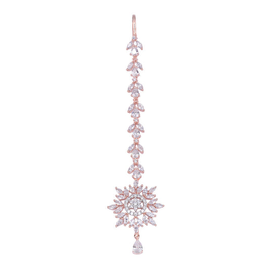 Saraf RS Jewellery-Stylish Maang Tikka Rose & Handcrafted for Women & Girls