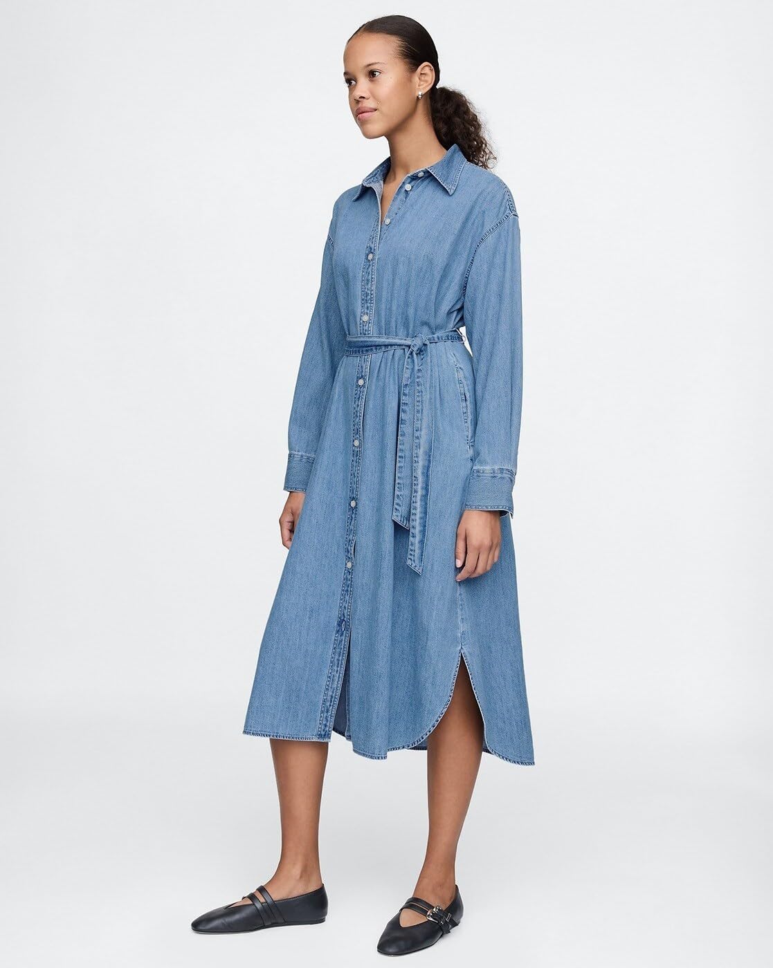 GAP Women's Cotton Classic Above The Knee Casual Dress (442695728_Blue