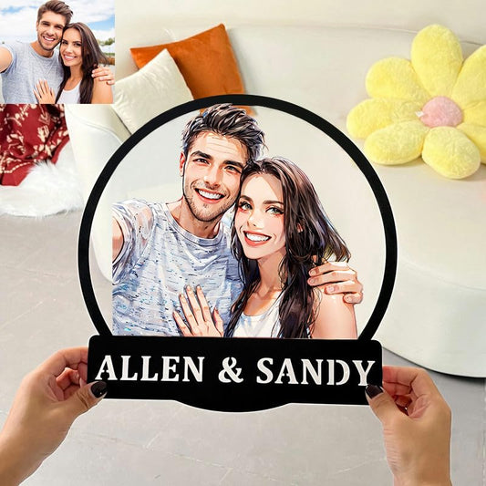 THE GRANDEUR Customised Photo, Personalized Gift, Ideal for Birthday, Anniversary, Wedding, Couples Gifting, His or Her, Message Center (Design 3)
