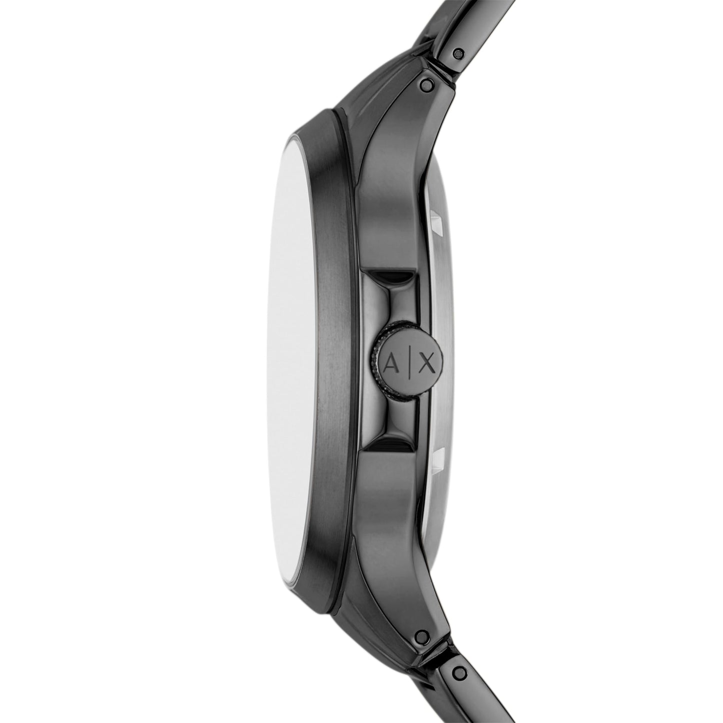 Armani Exchange Stainless Steel Analog Black Dial Men's Watch-Ax2458, Band Color:Gray