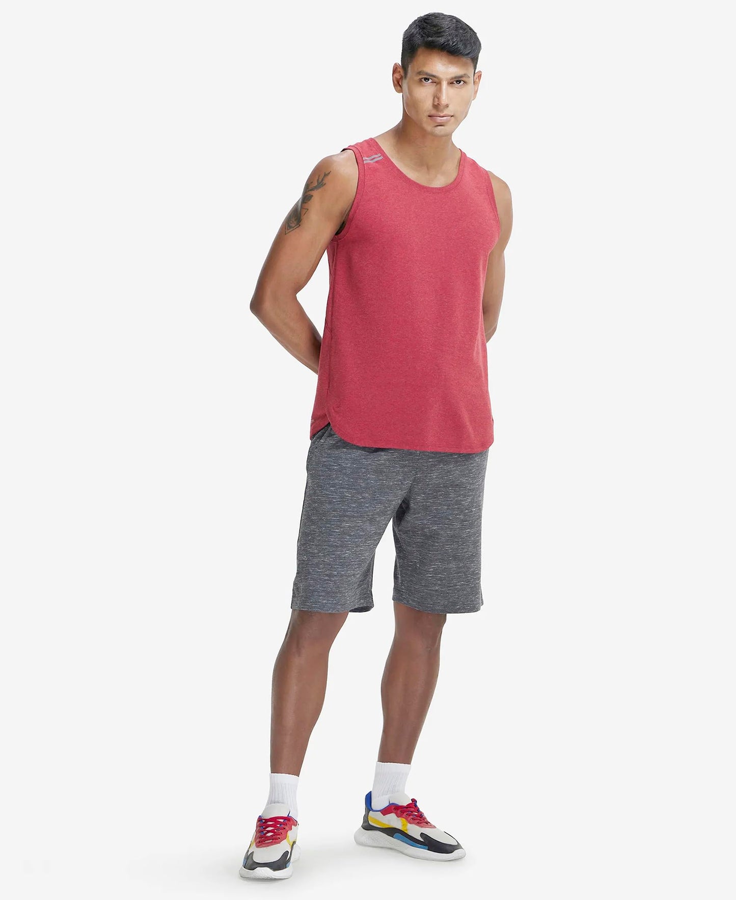 Jockey Men's Regular Fit Shorts (SP26_Cool Grey Melange_XXL)