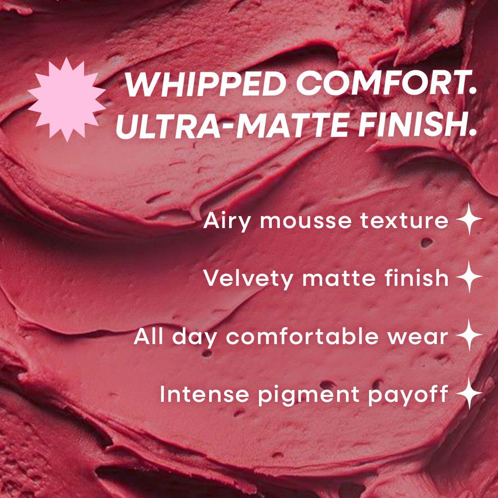 Nykaa Superlight Lip Cloud Airy Mousse Matte Liquid Lipstick for Lip & Cheek - Grapefruit Sparkle (5ml)