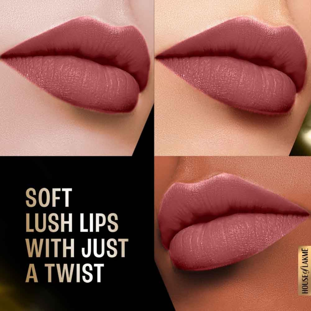 Lakmé Cushion Matte Lipstick, Mauve Secret, 4.5 g
