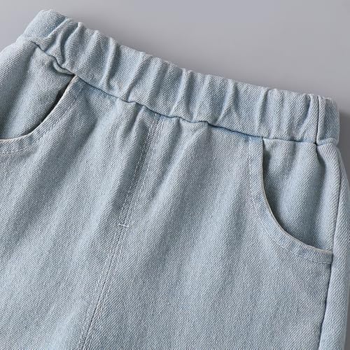 Hopscotch Hoscotch Girls Solid Multi Full Sleeves Jeans Set For Ages(12-18 Months)