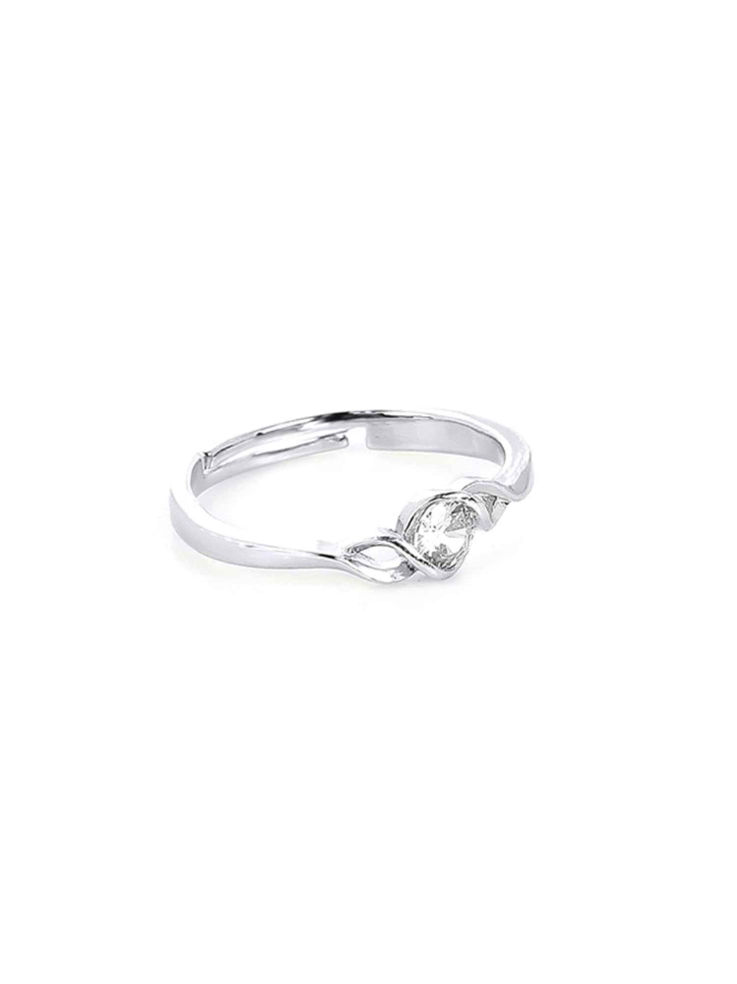 ZAVYA 925 Sterling Silver Ring for Women | Rhodium Plated, Adjustable | Gift for Women & Girls | With certificate of Authenticity and 925 Hallmark