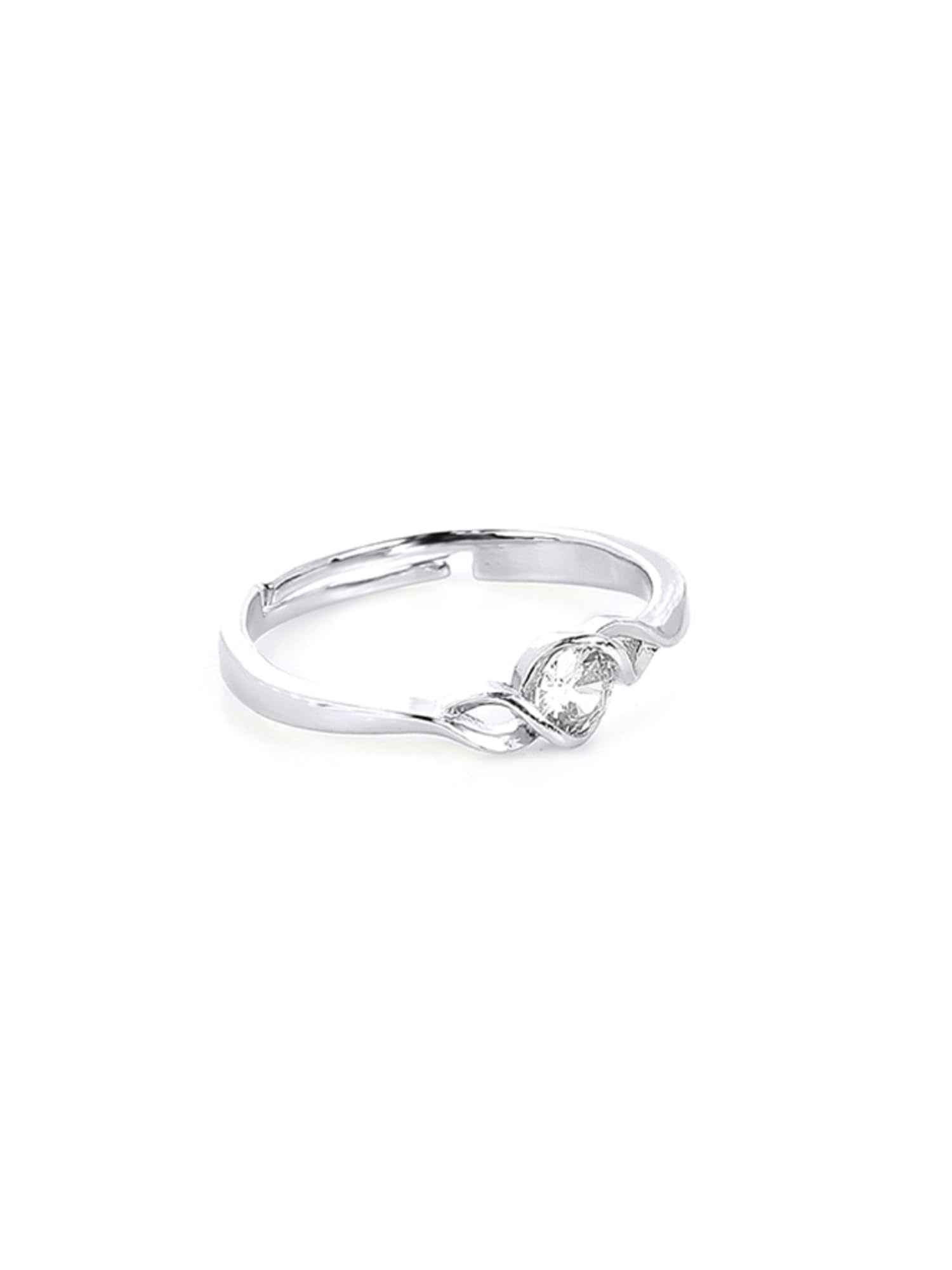 ZAVYA 925 Sterling Silver Ring for Women | Rhodium Plated, Adjustable | Gift for Women & Girls | With certificate of Authenticity and 925 Hallmark