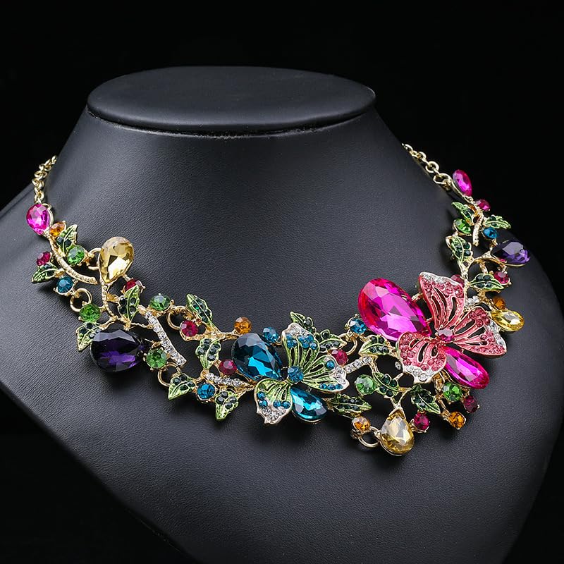 Shining Diva Fashion Necklace Jewellery Set for Women Latest Stylish Design Fancy Crystal (rrsd16639s)