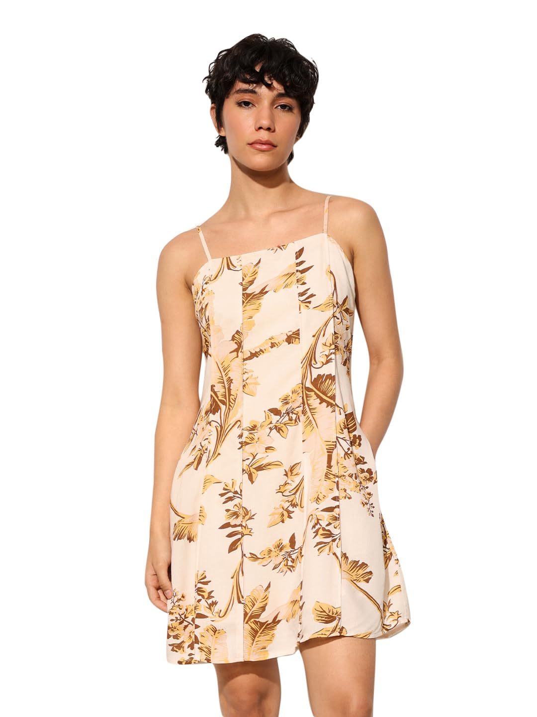 ONLY Women Fit and Flare Multicolor Dress