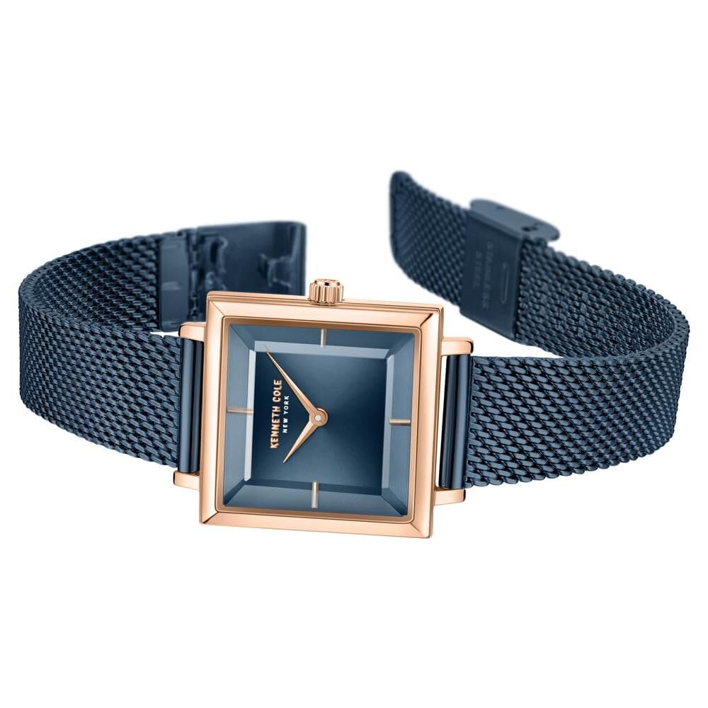 Kenneth Cole Quartz Analog Blue dial Metal Strap Watch for Women-KCWLG0026504LD