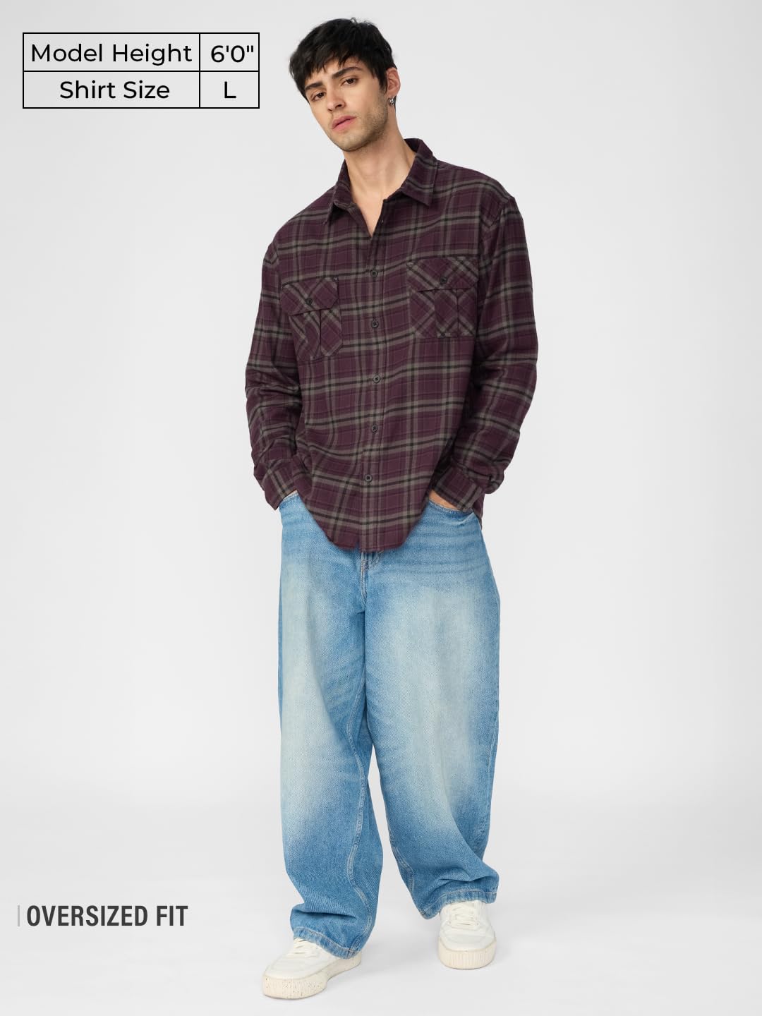 The Souled Store Plaid: Autumn Men and Boys Long Sleeves Collared Neck Button Front Cotton Relaxed Shirts