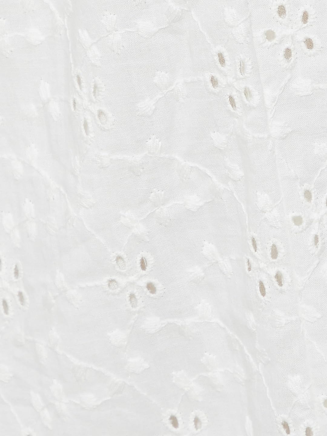 Max Cotton URB_N Women Schiffli Midi Skirt (VIVA06IVORY)_S, Small