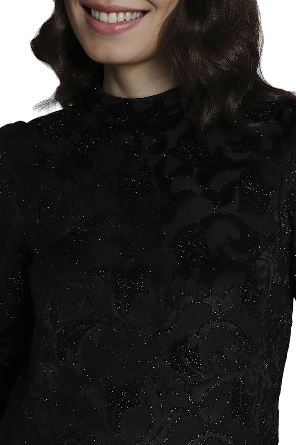 Allen Solly Women Black Embellished Party Dress