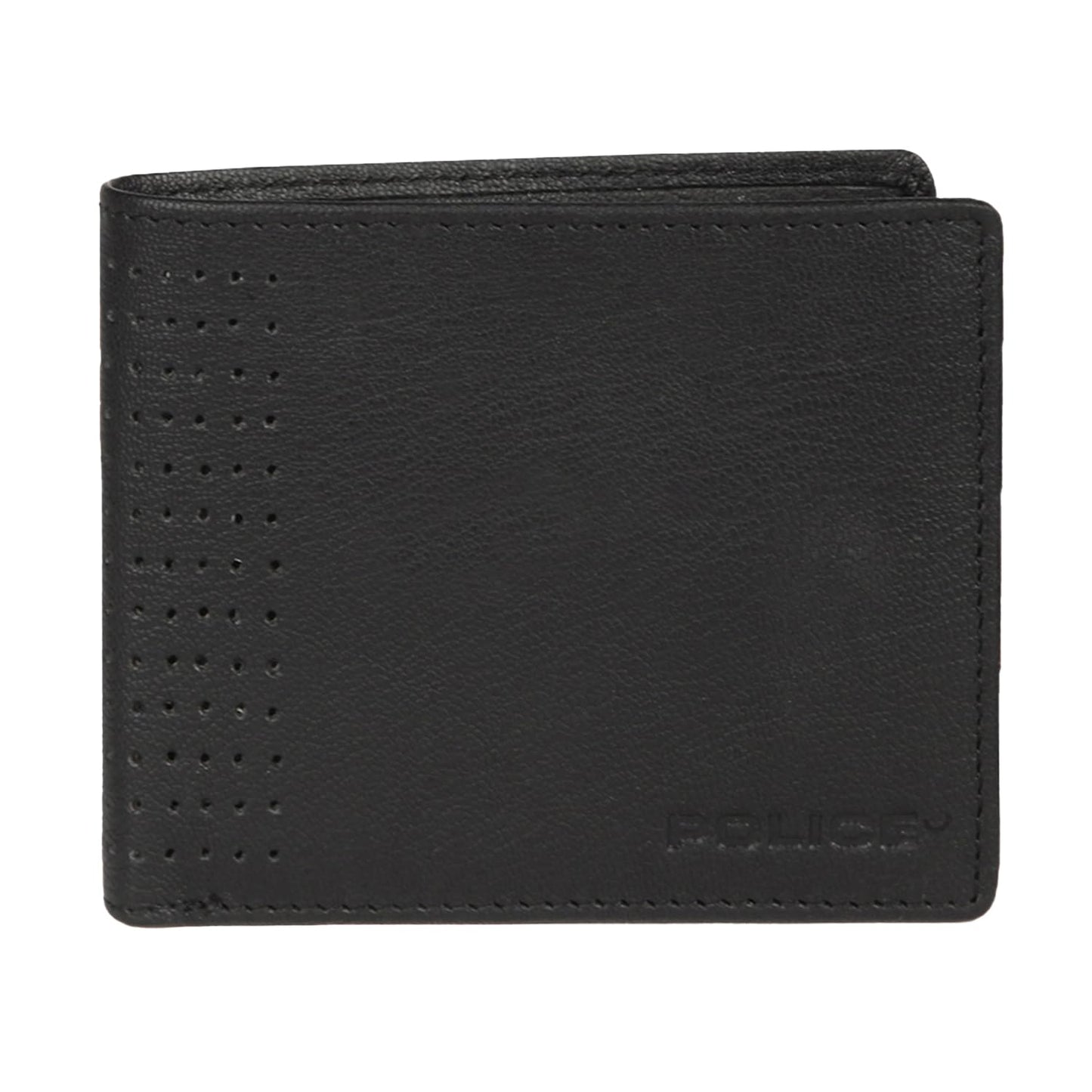 Police Gardon men's Leather Slim Wallet -Black