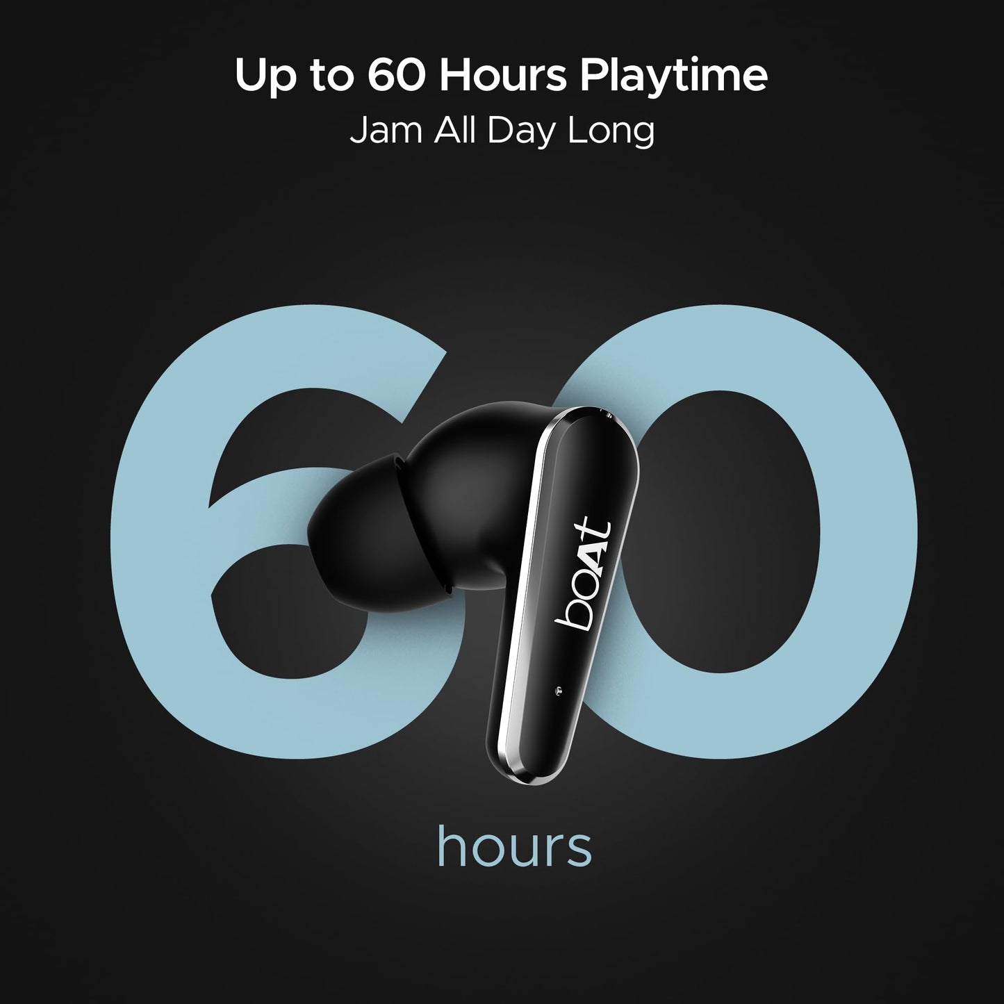 boAt Airdopes 280 ANC, Active Noise Cancellation(~32dB), 60Hrs Battery, 13mm Drivers, 4Mics ENx, Fast Charge, IPX5, v5.3 Bluetooth Earbuds, TWS Ear Buds Wireless Earphones with mic (Active Black)