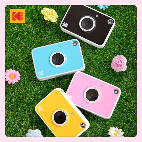 Kodak Printomatic+ Full Color Instant Print Digital Camera Gift Bundle + Case + Zink 2x3 Sticky Back Photo Paper 20pk + Album + Sticker Sets + Sticker Frames + Hanging Frames + Markers - Pink