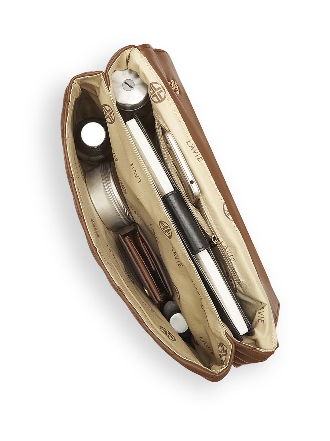 Lavie Signature Women's Denver Quilted Flap Satchel Handbag for Women | Satchel Bag for Work | Ladies purse | Stylish Shoulder Bag | Gift For Women