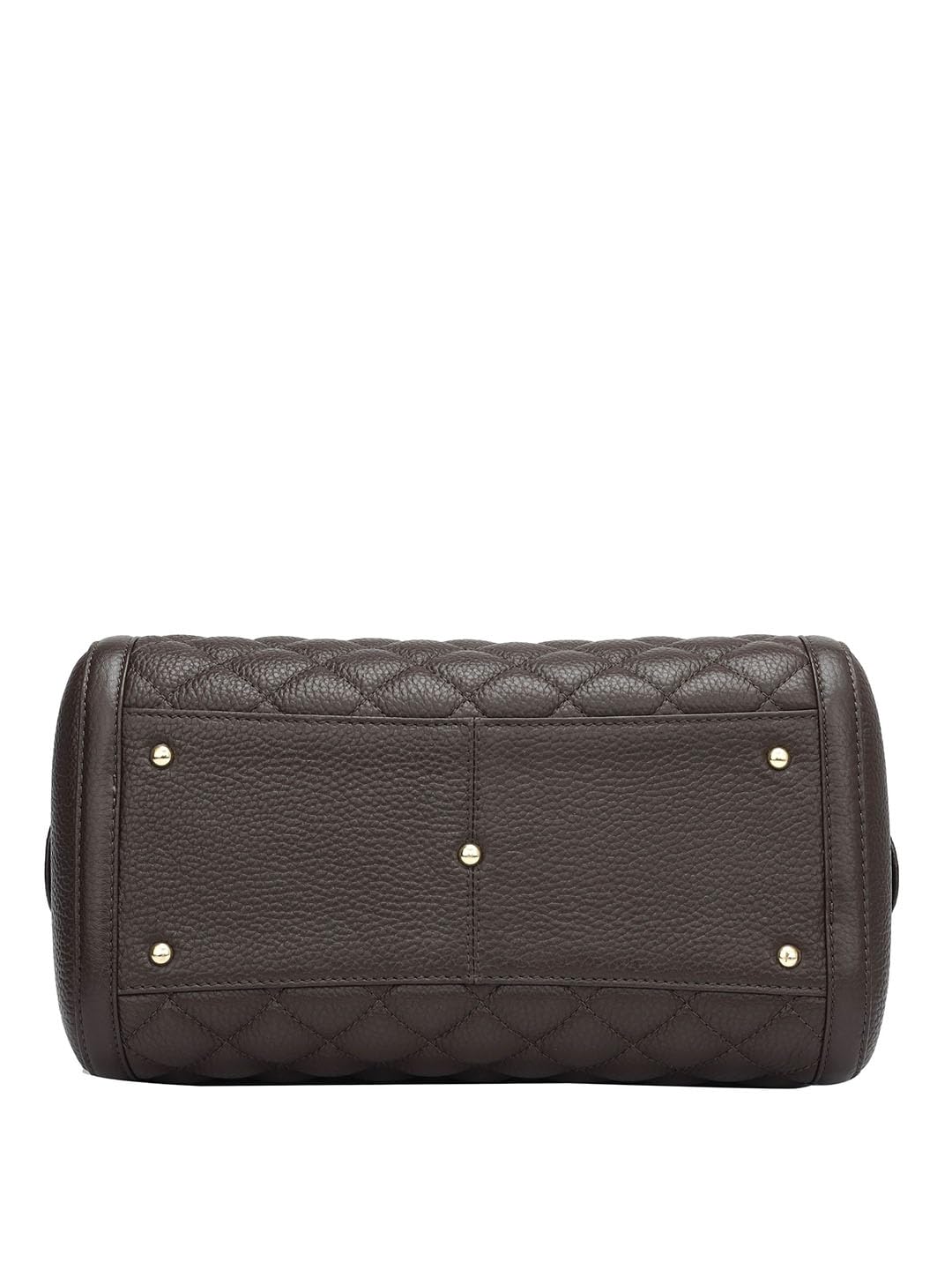 Da Milano Womens Genuine Leather Brown Satchel (7048OL) (Medium)