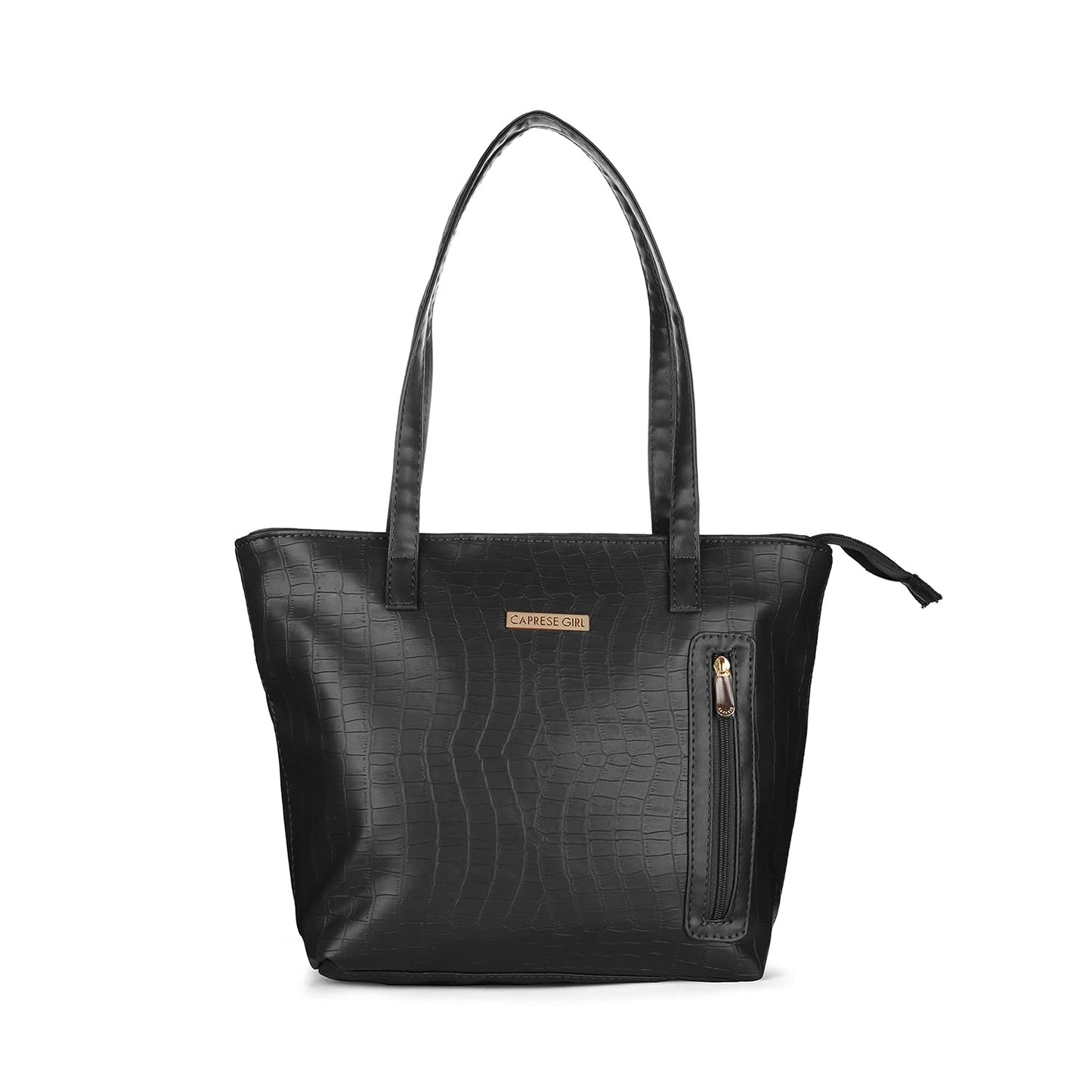 Caprese womens ELIZA T Large BLACK Tote Bag