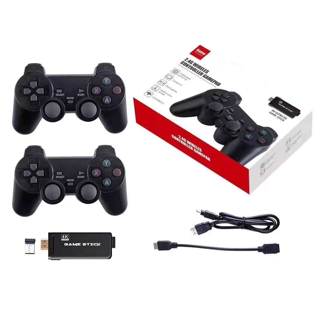 Careflection 4K HD TV video game Console built in 3000 Games PS1 Arcade Emulators game console Multiplayer wireless joystick Controller U8 3D game console