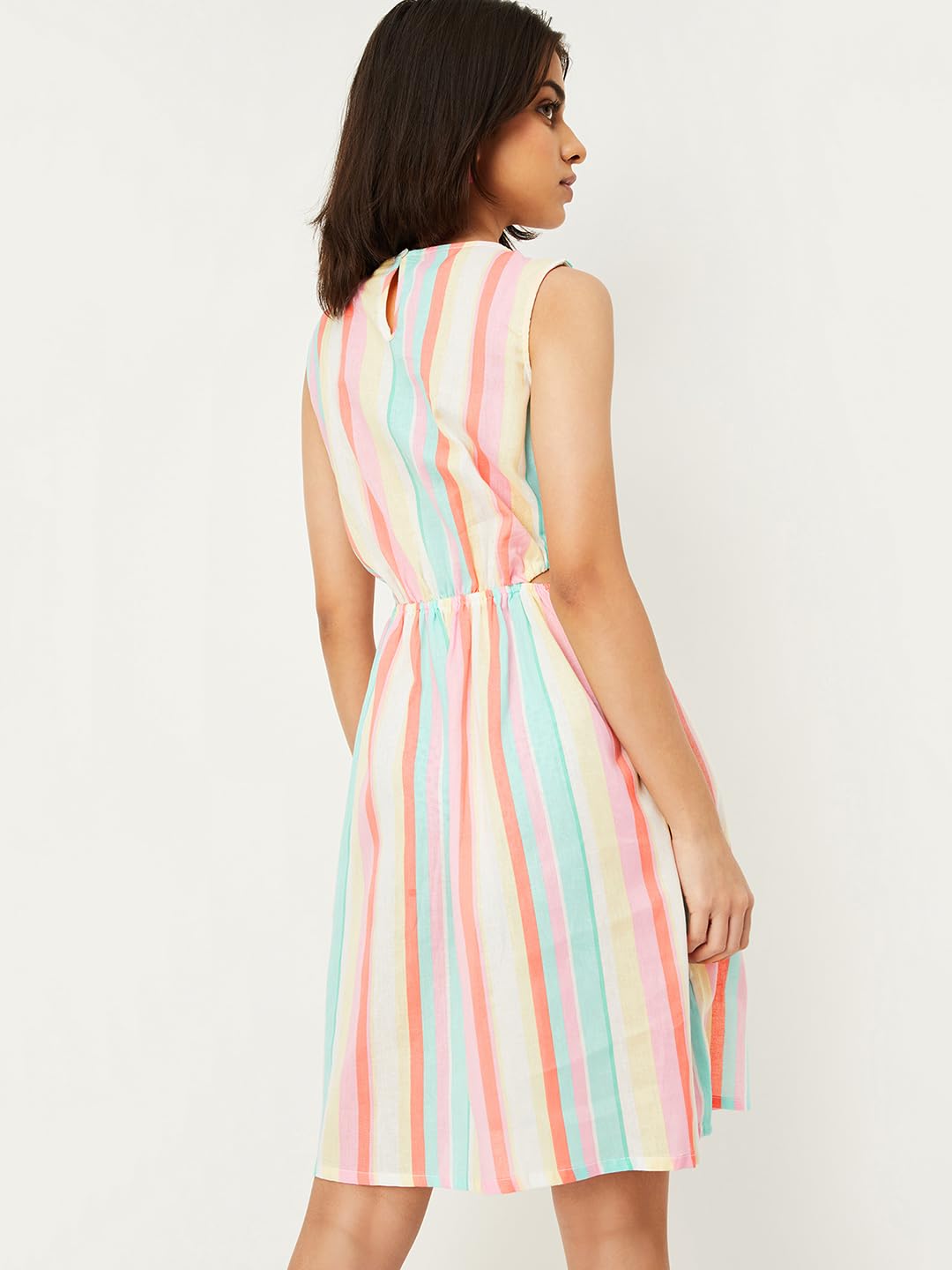 Max Girl's Cotton Classic Midi Dress (M24EDR08_Multi_11-12Y Multicolour