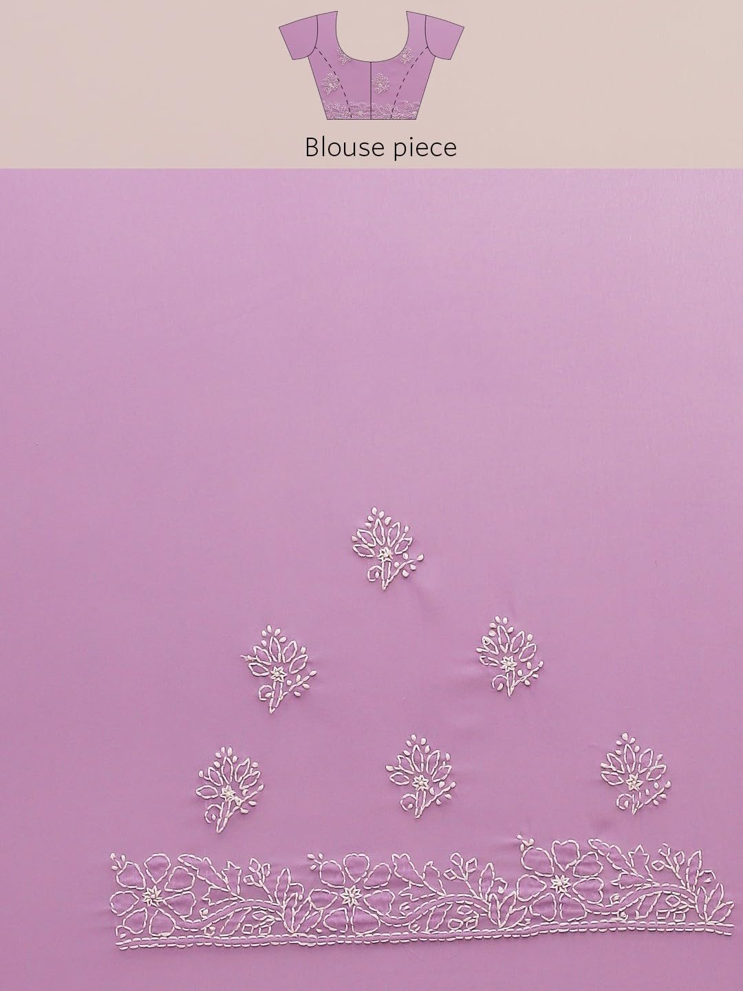 Ada Women's Lucknow Chikankari Handcrafted Faux Georgette Saree With Blouse A129584 Mauve