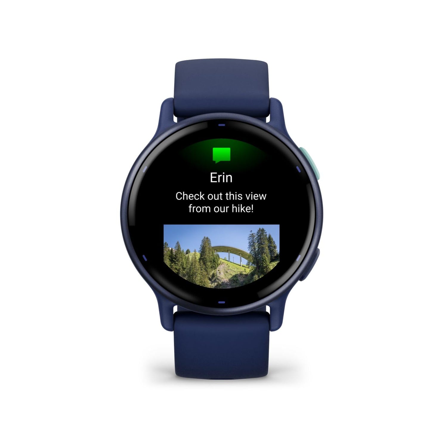 Garmin Vivoactive 5, Health and Fitness GPS Smartwatch, AMOLED Display, Up to 11 Days of Battery |Metallic Navy Aluminum Bezel with Navy Case and Silicone Band