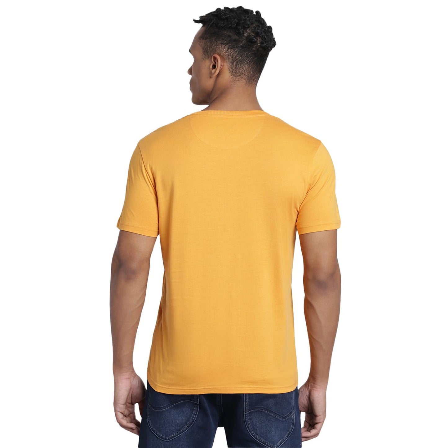 Lee Men's Slim Fit Shirt (LMTS004889_Yellow