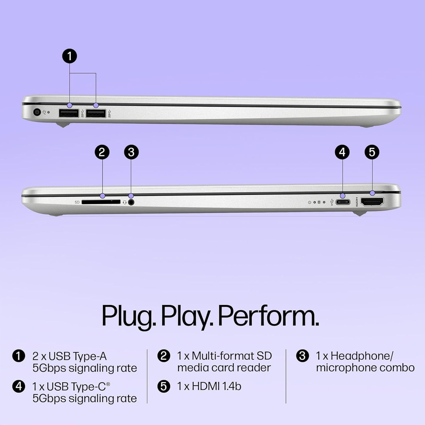 HP 15s, 12th Gen Intel Core i3-1215 Laptop (8GB RAM, 512GB SSD), Anti-Glare, 15.6"/39.6cm, FHD, Win 11, MS Office 2021, Silver, 1.69Kg, Intel UHD Graphics, HD Camera, Dual Speakers, fy5003TU