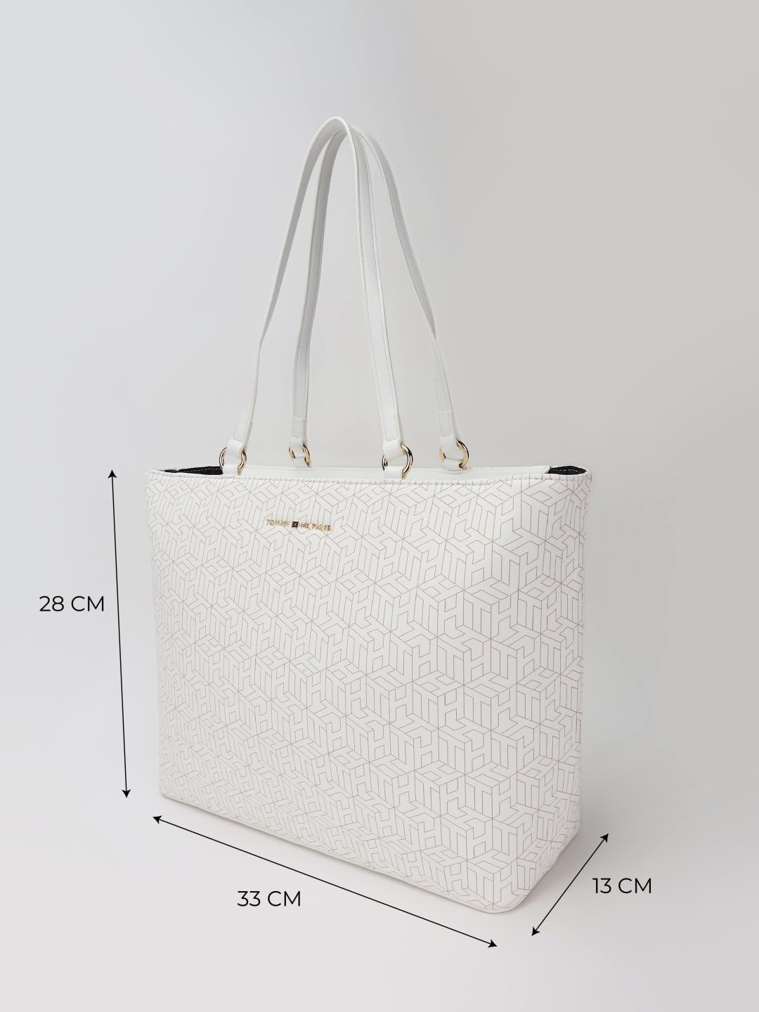 Tommy Hilfiger Logo Beige Pu Tote Bag